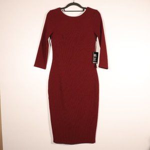 NWT Express Bodycon Maroon Dress Size Small